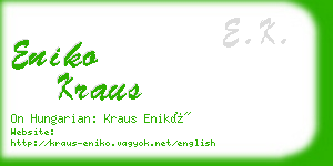 eniko kraus business card